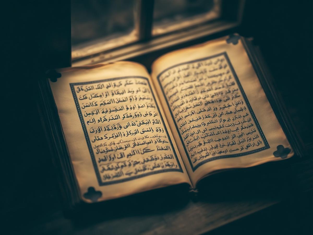 A traditional Arabic manuscript